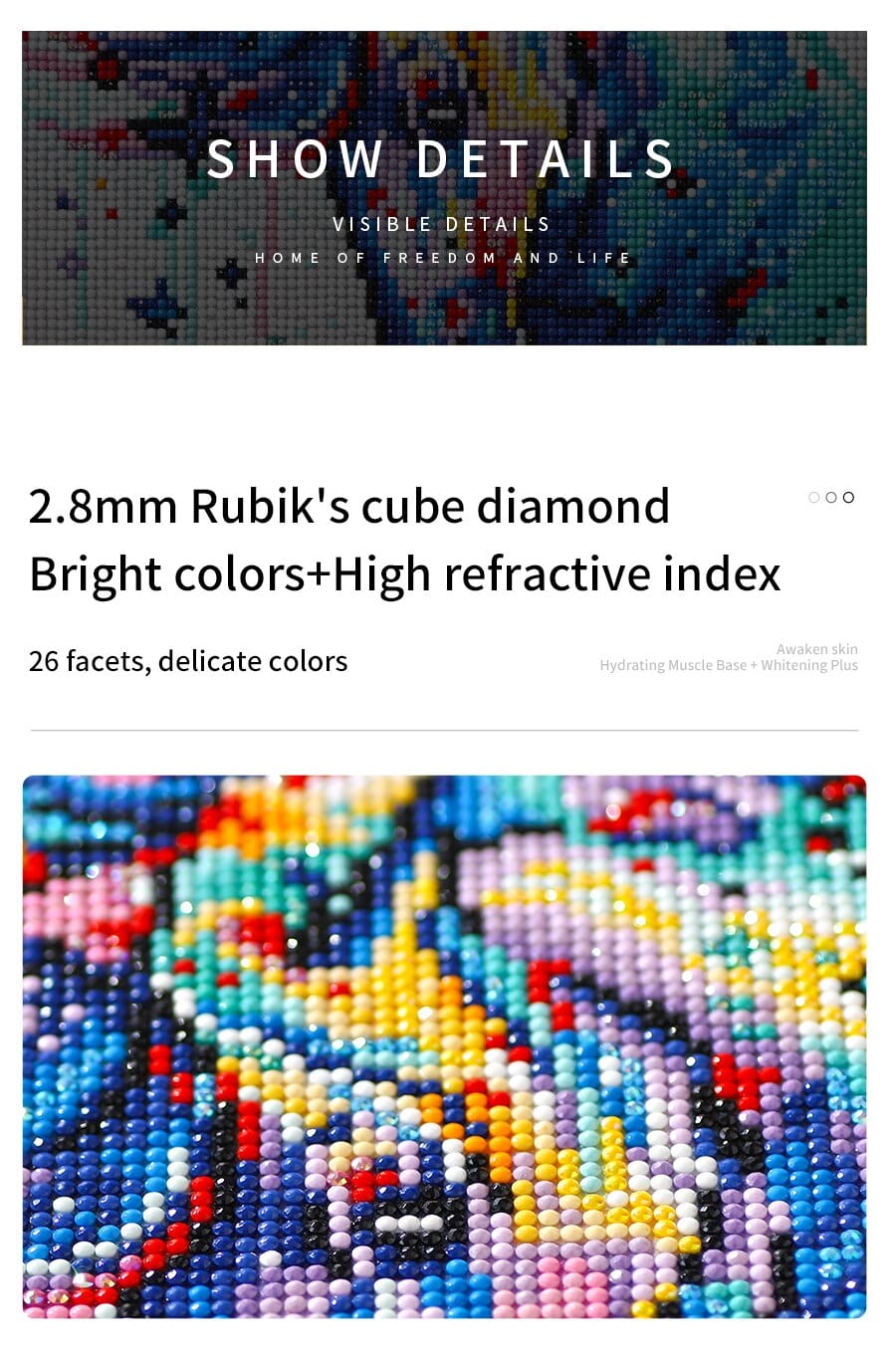 Amazello decoration 5D Diamond Painting Rainbow Star Abstract ** Round Drills Only**