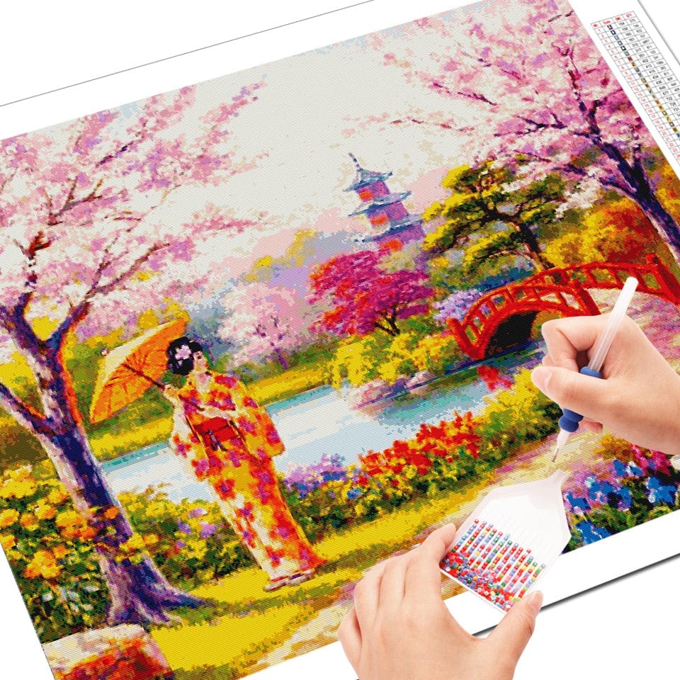 Amazello decoration 5D Diamond Painting Japanese Garden