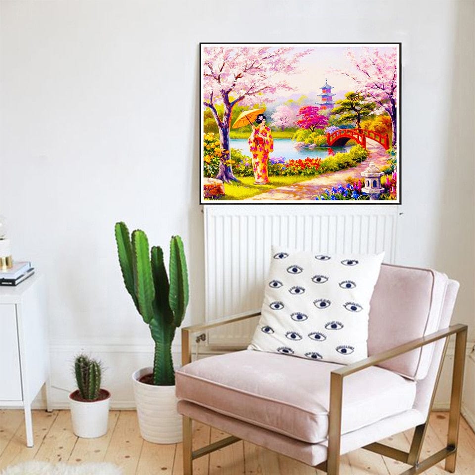 Amazello decoration 5D Diamond Painting Japanese Garden