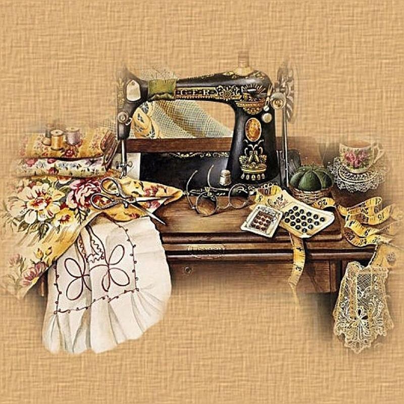 Amazello home decor 5D Diamond Painting Sewing Machine