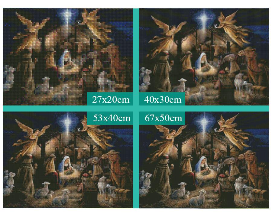 Amazello home decor 5D Diamond Painting Nativity Scene