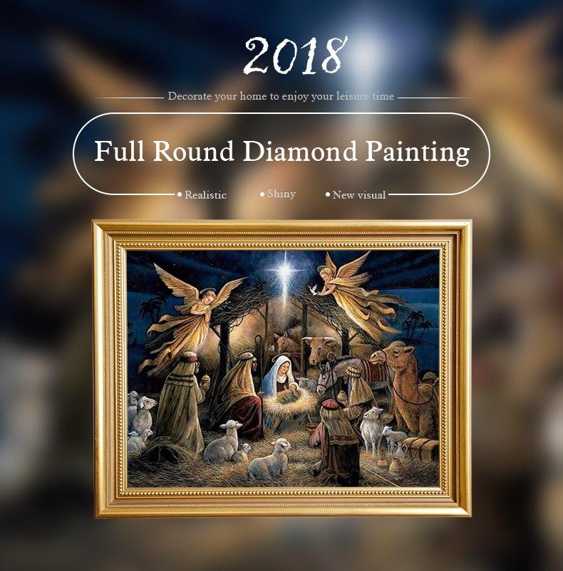 Amazello home decor 5D Diamond Painting Nativity Scene