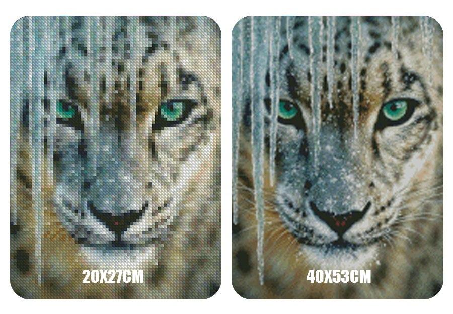 Amazello home decor 5D Diamond Painting Ice Leopard