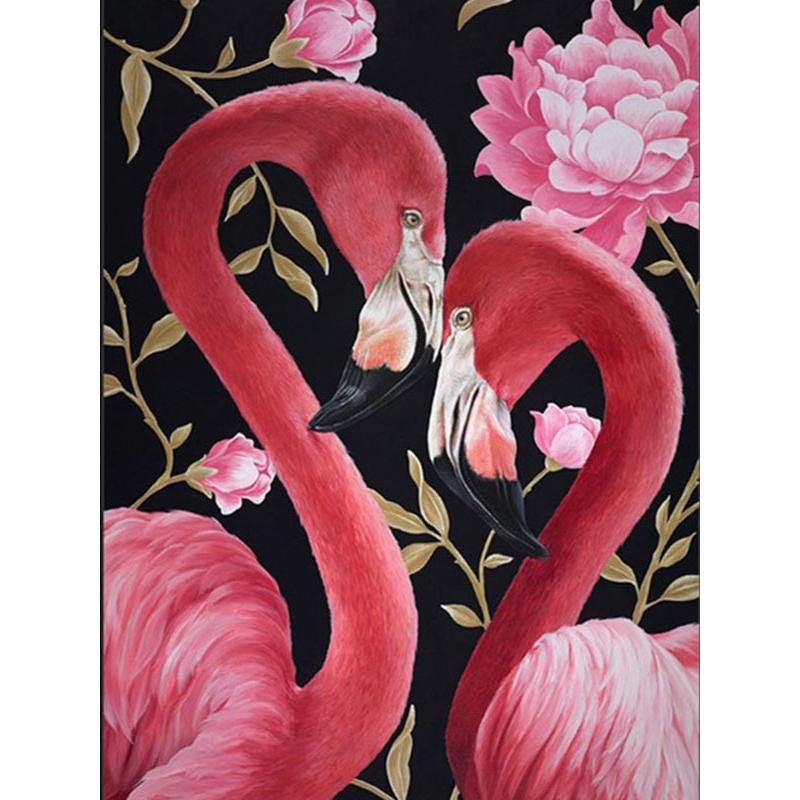 Amazello home decor 5D Diamond Painting Flamingo Couple