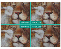 5D Diamond Painting Lion and Sheep - Amazello