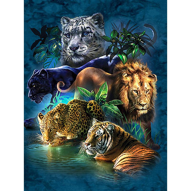 Amazello home decor 5D Diamond Painting Wild Animals