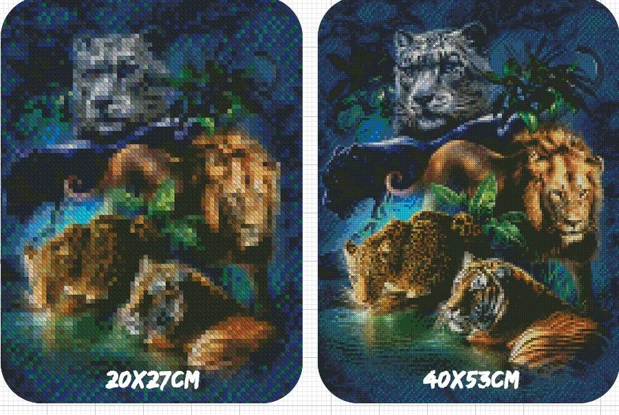 Amazello home decor 5D Diamond Painting Wild Animals