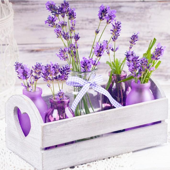 5D Diamond Painting Lavender Floral - Amazello