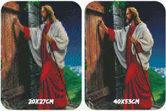 5D Diamond Painting Jesus Came Knocking - Amazello