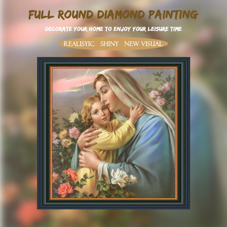 5D Diamond Painting Virgin and Child - Amazello