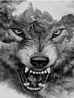 5D Diamond Painting Wild Wolf - Amazello