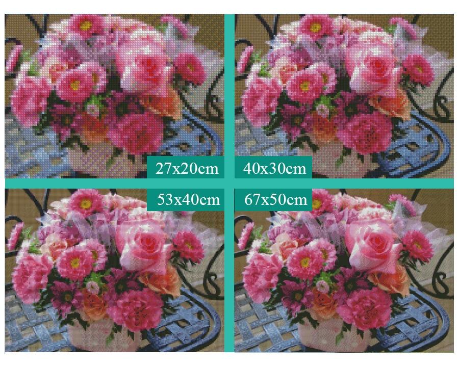 Amazello home decor 5D Diamond Painting Peony and Rose and Chrysanthenum