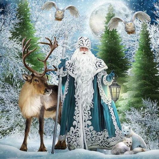 Amazello home decor 5D Diamond Painting Father Christmas Claus