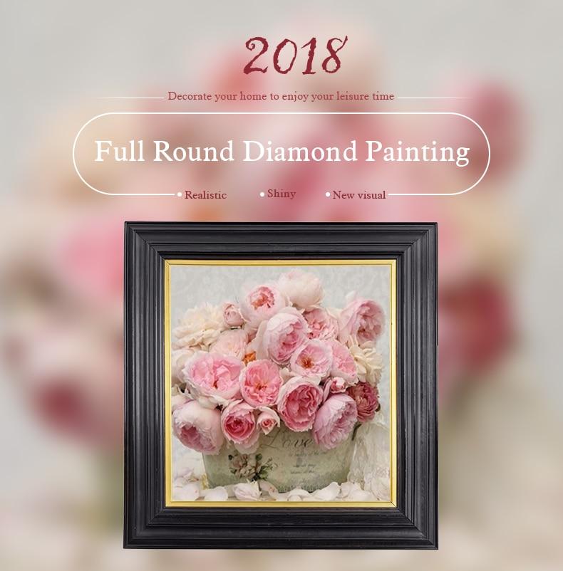 Amazello home decor 5D Diamond Painting Vase Peony