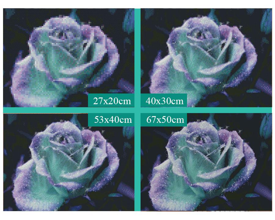 Amazello home decor 5D Diamond Painting Purple Rose