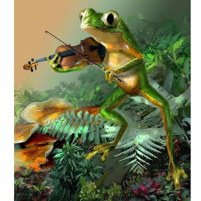 5D Diamond Painting Romantic Frog - Amazello