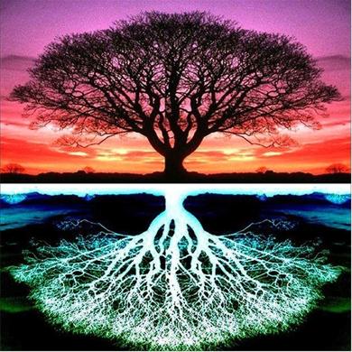5D Diamond Painting Tree of Life at Sunset